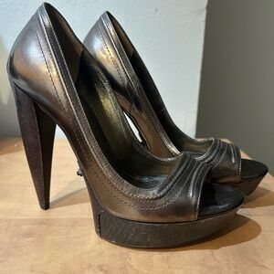 Authentic Leather Sky High Lanvin Heels
